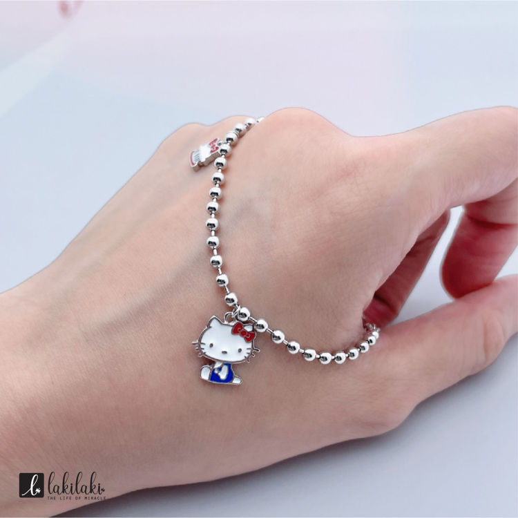 Picture of [925純銀]甜點系列~ Hello Kitty 蝴蝶結杯子蛋糕手鏈